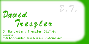 david treszler business card